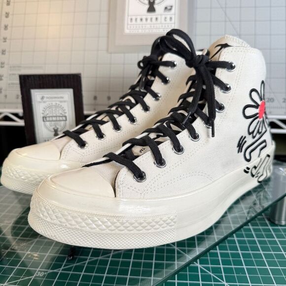 KEITH HARING EGRET®  |  CONVERSE™  |  ALL STAR 70 HI  |  M-10  W-12  |  NEW  | - Picture 7 of 16
